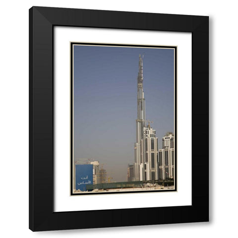 UAE, Dubai Modern architecture in a downtown Black Modern Wood Framed Art Print with Double Matting by Young, Bill