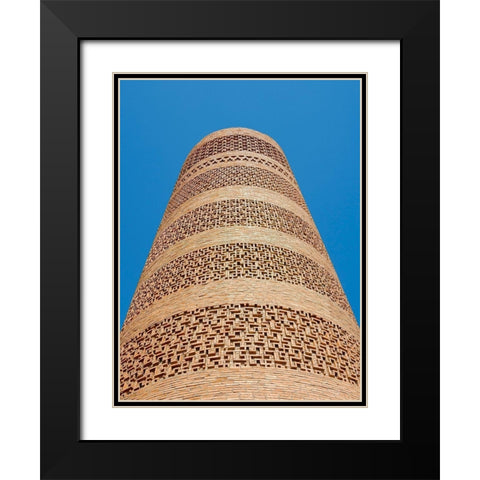 Burana Tower-a former minaret and icon of Kyrgyzstan Balasagun an ancient city Black Modern Wood Framed Art Print with Double Matting by Zwick, Martin