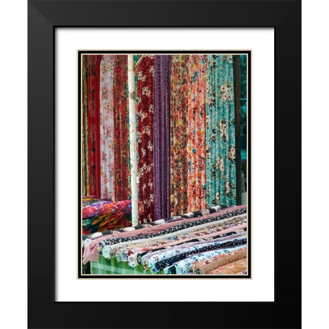 Jayma Bazaar-one of the greatest traditional markets in central Asia City Osh in the Fergana Valley  Black Modern Wood Framed Art Print with Double Matting by Zwick, Martin