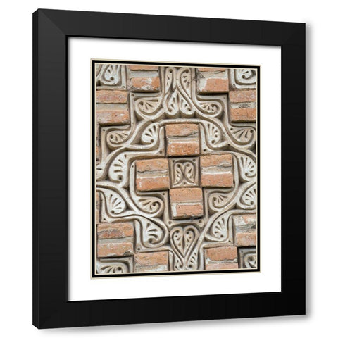 Karakhanid mausoleum dating back to the 12th century City Uzgen Black Modern Wood Framed Art Print with Double Matting by Zwick, Martin