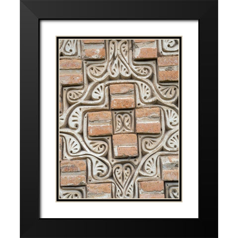 Karakhanid mausoleum dating back to the 12th century City Uzgen Black Modern Wood Framed Art Print with Double Matting by Zwick, Martin