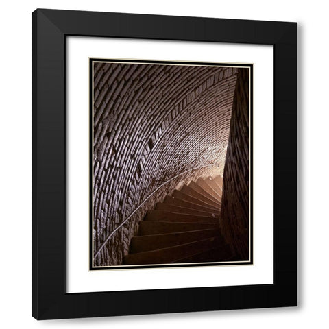 Karakhanid Minaret dating back to the 12th century City Uzgen Black Modern Wood Framed Art Print with Double Matting by Zwick, Martin