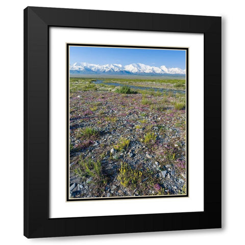 Peak Pik Lenin or Kullai abu-ali ibn Sino and Pik Dserschinski Alay Valley  Black Modern Wood Framed Art Print with Double Matting by Zwick, Martin