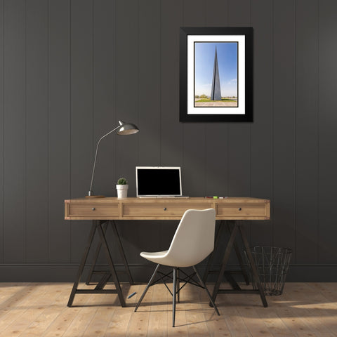 Yerevan-Armenia The Memorial Column at the Tsitsernakaberd Armenian Genocide Memorial Complex Black Modern Wood Framed Art Print with Double Matting by Wilson, Emily