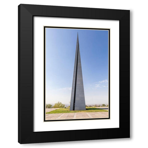 Yerevan-Armenia The Memorial Column at the Tsitsernakaberd Armenian Genocide Memorial Complex Black Modern Wood Framed Art Print with Double Matting by Wilson, Emily
