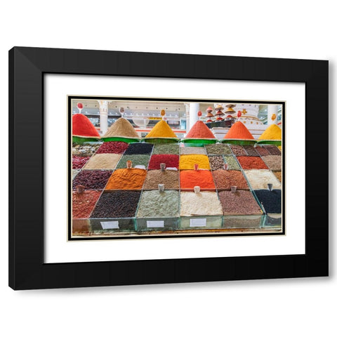 Dushanbe-Tajikistan Spices for sale at the Mehrgon Market in Dushanbe Black Modern Wood Framed Art Print with Double Matting by Wilson, Emily M.