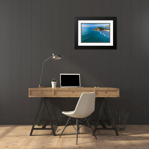 Mapoutahi-Historic Maori Pa Site-Goat Island-Purakanui Bay-north of Dunedin Black Modern Wood Framed Art Print with Double Matting by Wall, David