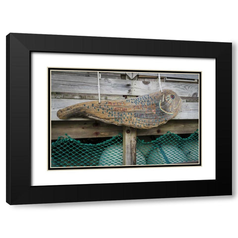 Bahamas, Exuma Island Sign at park headquarters Black Modern Wood Framed Art Print with Double Matting by Paulson, Don
