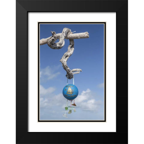 Bahamas, Exuma Isl Mobile on top of BooBoo Hill Black Modern Wood Framed Art Print with Double Matting by Paulson, Don