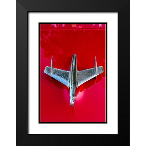 Detail of a classic blue American car in Vieja-old Habana-Havana-Cuba Black Modern Wood Framed Art Print with Double Matting by Miglavs, Janis