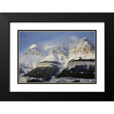 Canada, Banff NP Mt Wilson with Icefield on top Black Modern Wood Framed Art Print with Double Matting by Grall, Don