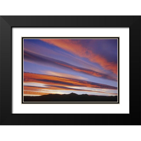 Canada, Alberta, Burmis Sunset over the Rockies Black Modern Wood Framed Art Print with Double Matting by Grandmaison, Mike