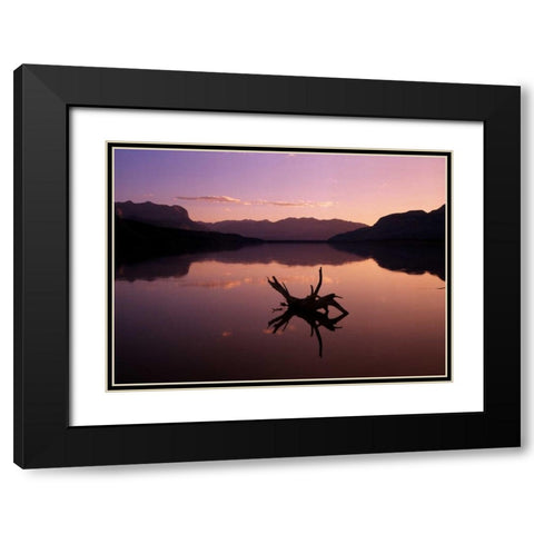 Canada, Alberta, Jasper Lake in Jasper NP Black Modern Wood Framed Art Print with Double Matting by Grandmaison, Mike