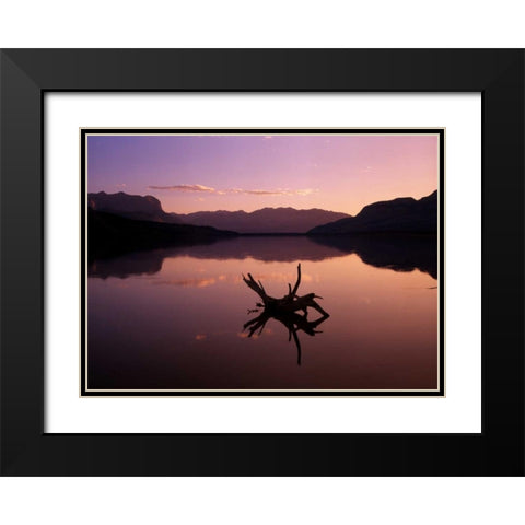 Canada, Alberta, Jasper Lake in Jasper NP Black Modern Wood Framed Art Print with Double Matting by Grandmaison, Mike
