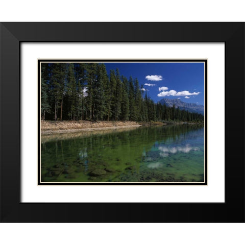 Canada, Alberta, Canadian Rockies at Banff NP Black Modern Wood Framed Art Print with Double Matting by Grandmaison, Mike