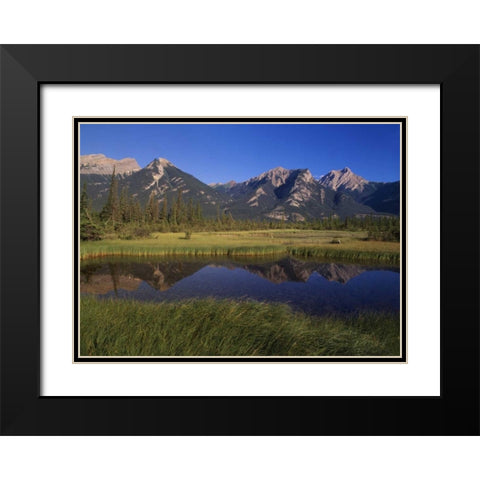 Canada, Alberta, Jasper Lake in Jasper NP Black Modern Wood Framed Art Print with Double Matting by Grandmaison, Mike
