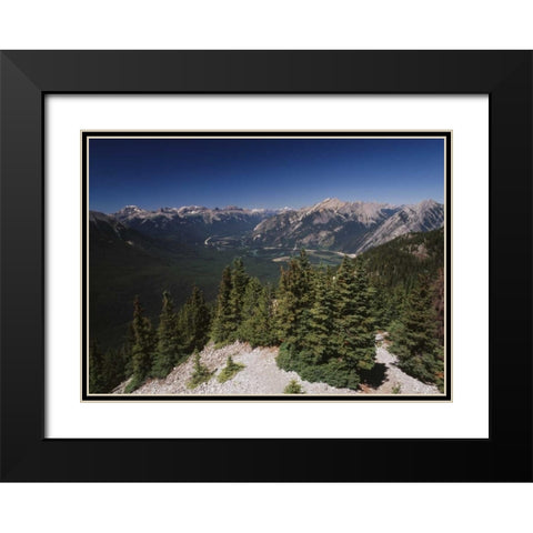 Canada, Alberta, Bow valley in Banff NP Black Modern Wood Framed Art Print with Double Matting by Grandmaison, Mike