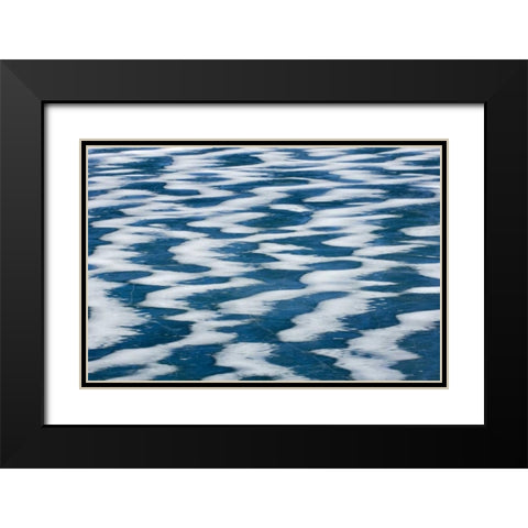 Canada, Alberta Wind pattern of ice and snow Black Modern Wood Framed Art Print with Double Matting by Grandmaison, Mike