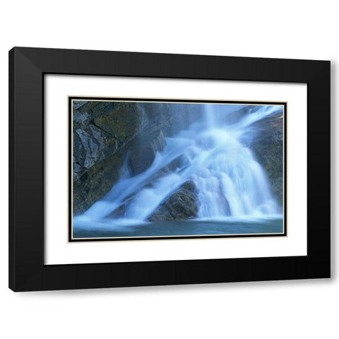 Canada, Alberta, Waterton Lakes NP Cameron Falls Black Modern Wood Framed Art Print with Double Matting by Grandmaison, Mike