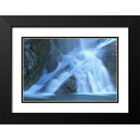 Canada, Alberta, Waterton Lakes NP Cameron Falls Black Modern Wood Framed Art Print with Double Matting by Grandmaison, Mike