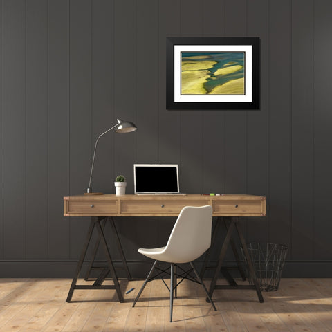 Canada, Alberta, Abstract of Kananaksis River Black Modern Wood Framed Art Print with Double Matting by Grandmaison, Mike