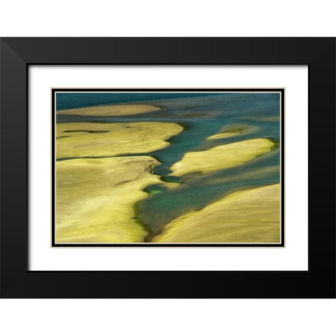 Canada, Alberta, Abstract of Kananaksis River Black Modern Wood Framed Art Print with Double Matting by Grandmaison, Mike