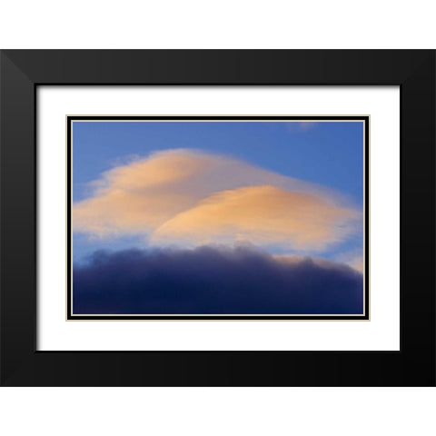 Canada, Alberta, Jasper NP Clouds at sunset Black Modern Wood Framed Art Print with Double Matting by Grandmaison, Mike