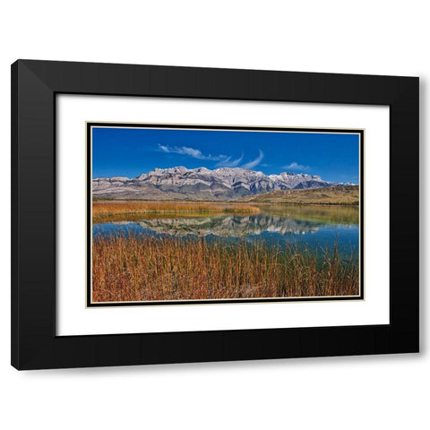 Canada-Alberta-Jasper National Park Reflections in Talbot Lake Black Modern Wood Framed Art Print with Double Matting by Jaynes Gallery