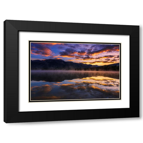 Sunrise at Edith Lake-Jasper National Park-Alberta-Canada Black Modern Wood Framed Art Print with Double Matting by Bishop, Russ