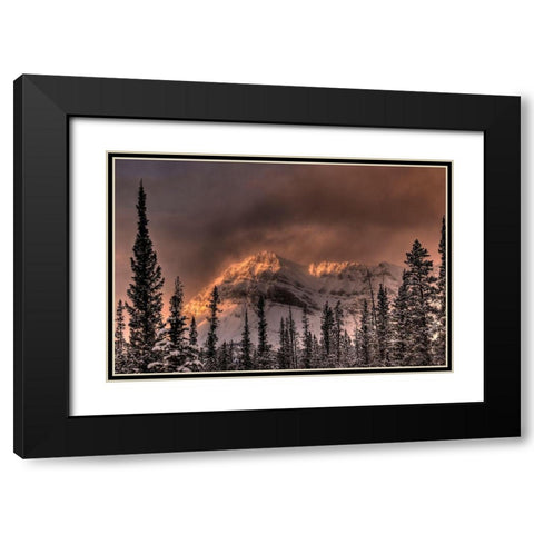 Canadian Rockies-Alberta-Canada Black Modern Wood Framed Art Print with Double Matting by Steve Mohlenkamp