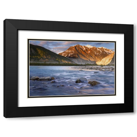 Canada, British Columbia, Alsek River Valley Black Modern Wood Framed Art Print with Double Matting by Paulson, Don