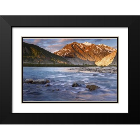 Canada, British Columbia, Alsek River Valley Black Modern Wood Framed Art Print with Double Matting by Paulson, Don