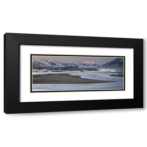 Canada, BC, Alsek Lake and Alsek Glacier Black Modern Wood Framed Art Print with Double Matting by Paulson, Don