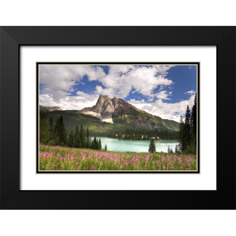 Canada, BC, Yoho NP View of Emerald Lake Black Modern Wood Framed Art Print with Double Matting by Paulson, Don