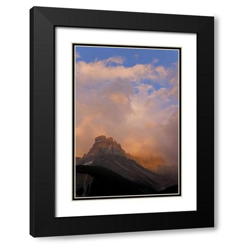 Canada, BC, Yoho NP Sunset over Mt Cathedral Black Modern Wood Framed Art Print with Double Matting by Paulson, Don