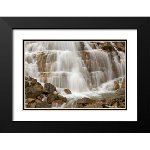 Canada, BC, Yoho NP Sherbrooke Falls Black Modern Wood Framed Art Print with Double Matting by Paulson, Don