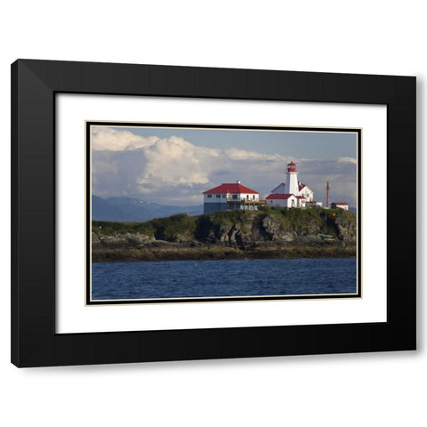 Canada, BC, View of Green Island Lighthouse Black Modern Wood Framed Art Print with Double Matting by Paulson, Don