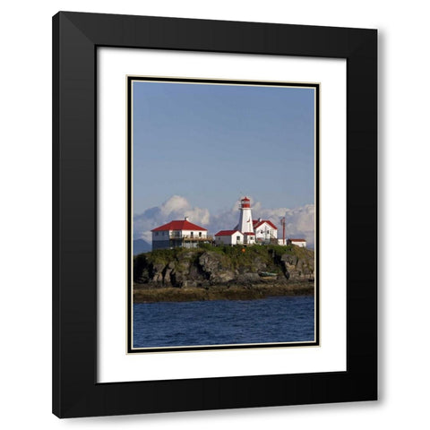 Canada, BC, View of Green Island Lighthouse Black Modern Wood Framed Art Print with Double Matting by Paulson, Don