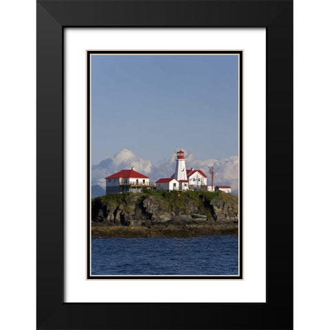 Canada, BC, View of Green Island Lighthouse Black Modern Wood Framed Art Print with Double Matting by Paulson, Don
