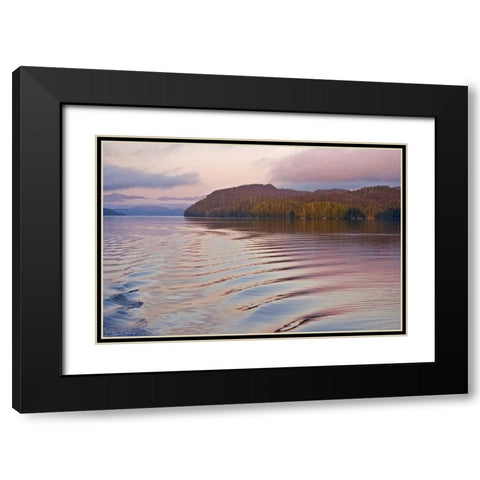 Canada, BC, Calvert Island Boat wake in water Black Modern Wood Framed Art Print with Double Matting by Paulson, Don