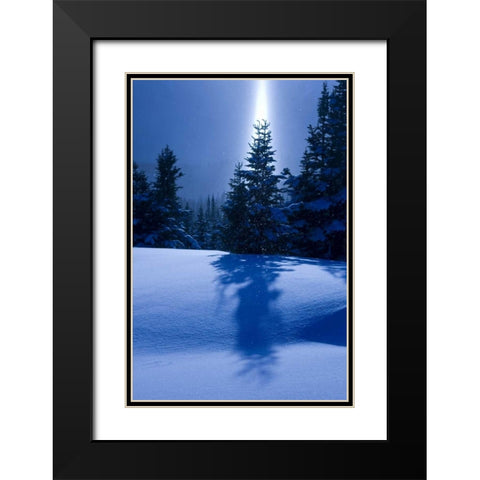 Canada, BC, Smithers Winter snow landscape Black Modern Wood Framed Art Print with Double Matting by Young, Bill