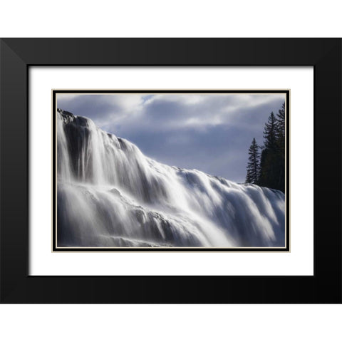 Canada, BC, Wells Gray PP Dawson Falls Black Modern Wood Framed Art Print with Double Matting by Paulson, Don