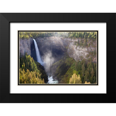 Canada, BC, Wells Gray PP Helmcken Falls Black Modern Wood Framed Art Print with Double Matting by Paulson, Don