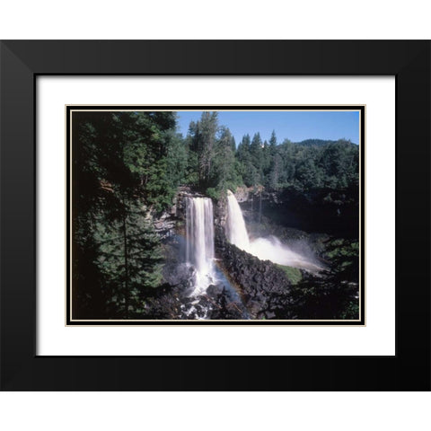 Canada, BC, Canim Falls at Wells Gray PP Black Modern Wood Framed Art Print with Double Matting by Grandmaison, Mike