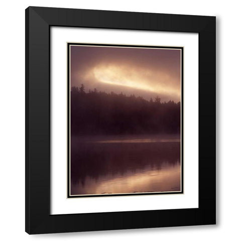 Canada, BC, Clearwater, fog on Dutch Lake Black Modern Wood Framed Art Print with Double Matting by Grandmaison, Mike