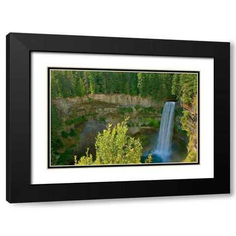 Canada-British Columbia-Brandywine Falls Provincial Park-Waterfall off cliff into pool Black Modern Wood Framed Art Print with Double Matting by Jaynes Gallery
