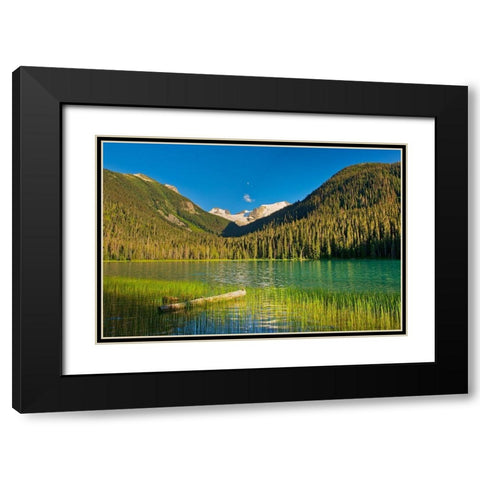 Canada-British Columbia-Joffre Lakes Provincial Park-Lower Joffre Lake landscape Black Modern Wood Framed Art Print with Double Matting by Jaynes Gallery