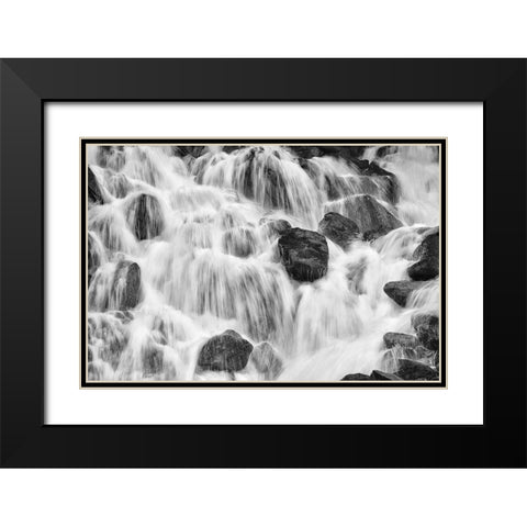 Canada-British Columbia-Pemberton Detail of waterfall rapids Black Modern Wood Framed Art Print with Double Matting by Jaynes Gallery