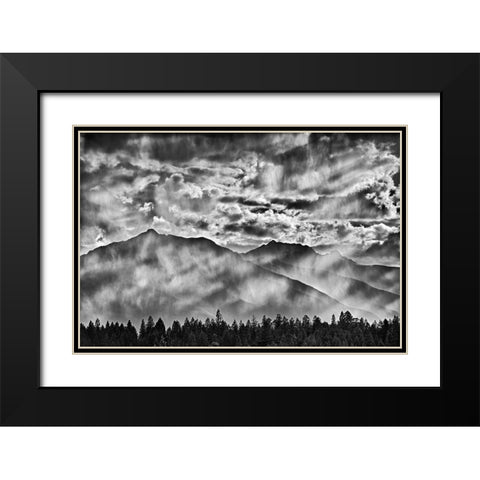 Canada-British Columbia-Kootenay National Park Sunset in the Canadian Rocky Mountains Black Modern Wood Framed Art Print with Double Matting by Jaynes Gallery