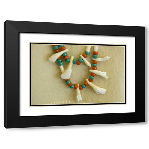 Canada, Manitoba, Churchill, Inuit necklace Black Modern Wood Framed Art Print with Double Matting by Kaveney, Wendy